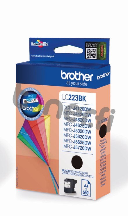 Brother LC223BK Muste Musta