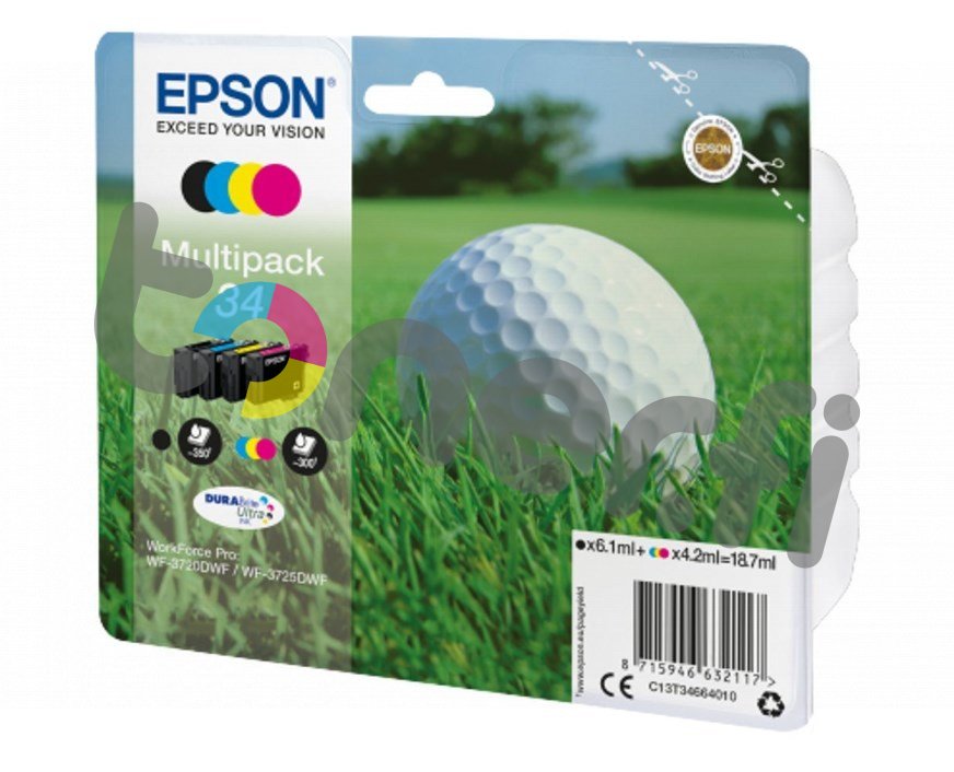 Epson C13T34664010 Multipack (use before 10/2025) 1 kpl jäljellä