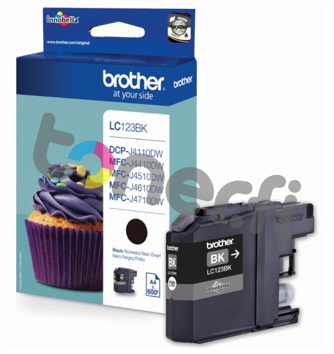 Brother LC123BK Muste Musta