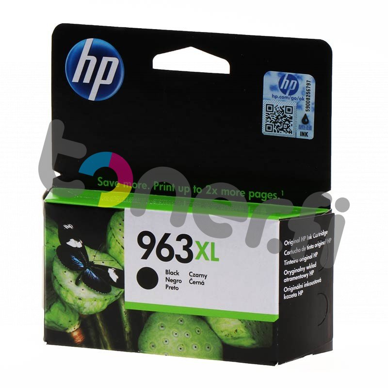 HP 963XL Musta Muste N:o 3JA30AE