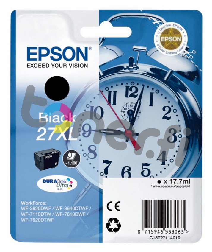 Epson C13T27114010 XL Muste Musta